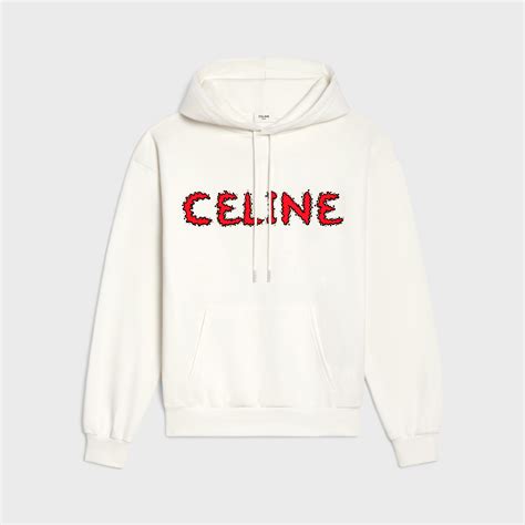 celine oversized hoodie in cotton fleece